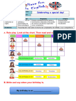 Worksheet 31 - Ciclo VII-celebrating A Special Day