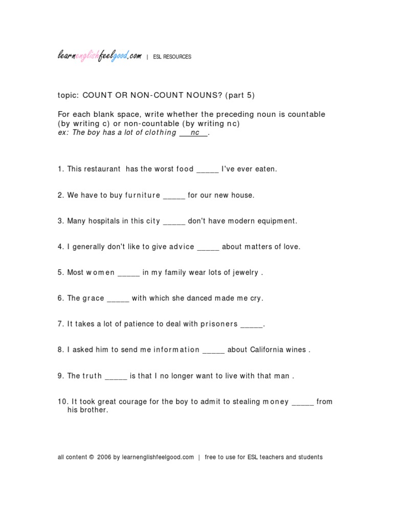 Lefg Countnoncount5 | PDF