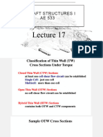 AE 533 Lecture 17 Torsion in Thinwalled Sections