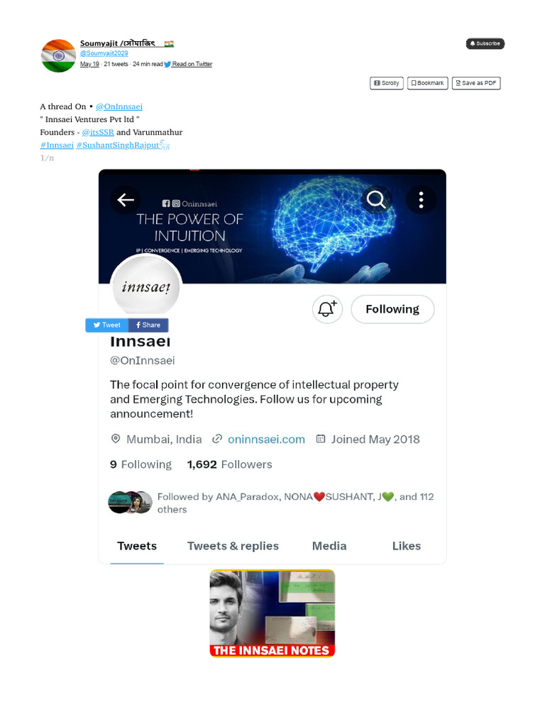 Innsaei Ventures: Sushant's Tech Startup | PDF | Startup Company ...