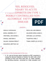 Sepsis, Resolved, Secondary To Acute Pyelonephritis DM Type 1, Poorly Controlled Non-Alcoholic Fatty Liver Disease