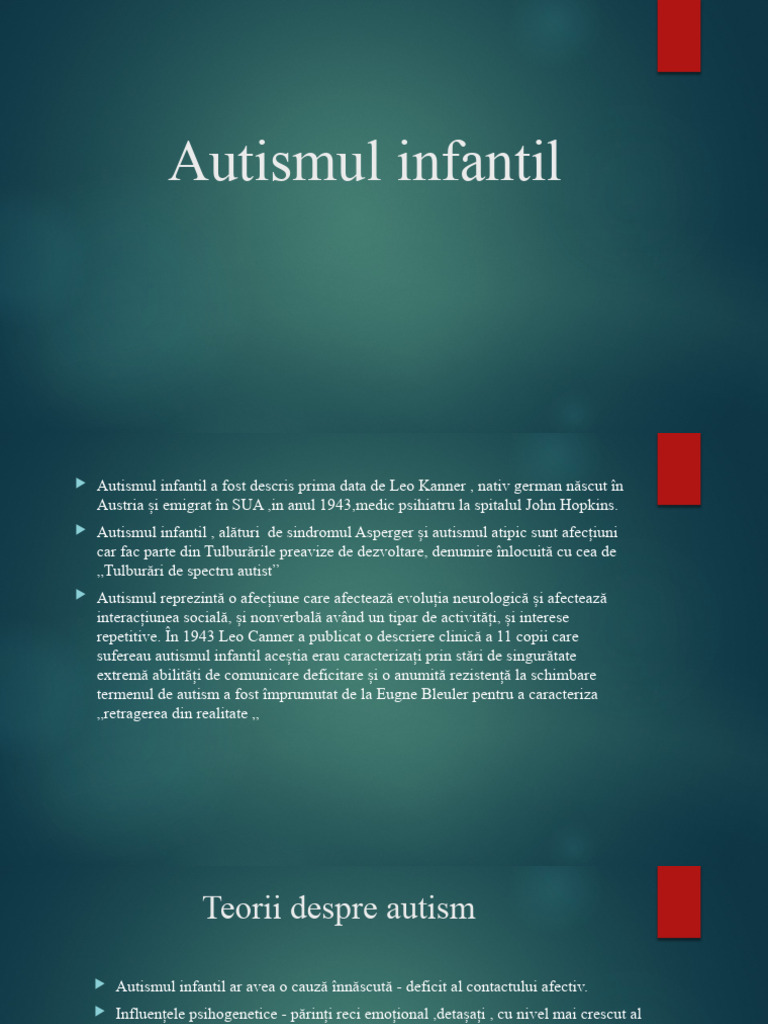 Autismul Infantil | PDF