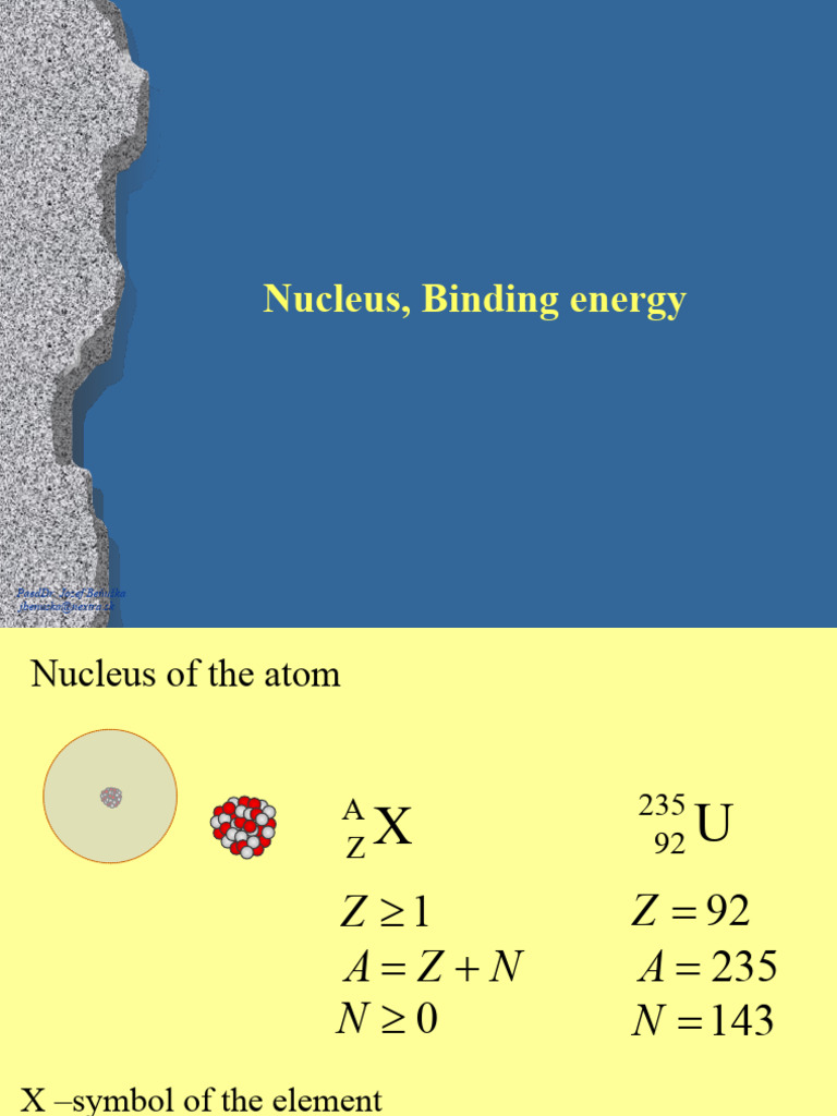 Binding Energy PDF Atomic Nucleus Neutron