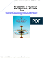 Test Bank For Essentials of Psychology Concepts and Applications 3rd Edition Nevid