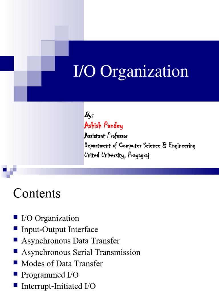 Input-Output Organization | PDF | Input/Output | Computer Data Storage
