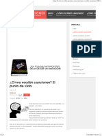 ¿Cómo Escribir Canciones - El Punto de Vista.