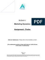 Marketing Dynamics: Date For Submission: Please Refer To The Timetable On Ilearn