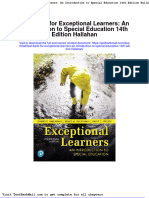 Test Bank For Exceptional Learners An Introduction To Special Education 14th Edition Hallahan