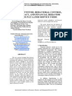 Full Paper - Financial Attitude, Behavioral Control, Self Efficacy, and Financial Behavior Towards