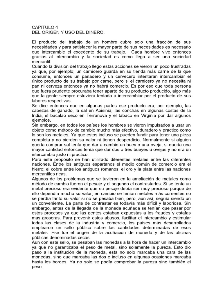 Resumen Del Capitulo 4 Del Libro La Riqueza de Las Naciones | PDF ...