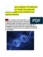 E. Coli in Recombinant Insulin Production | PDF | Insulin | Dna