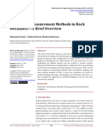 Rock Stress Measurement Methods in Rock Mechanics-A Brief Overview