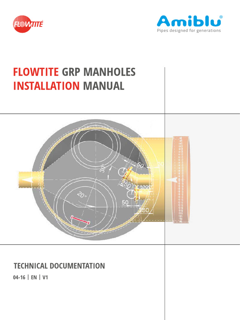 GRP Manhole Installation Guide | PDF | Pipe (Fluid Conveyance) | Fiberglass