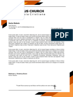 Orange Modern Business Letterhead Document