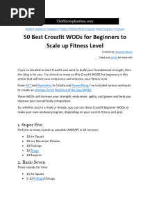 Crossfit Workouts For Beginners PDF