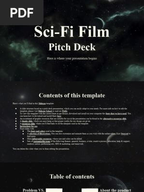 Sci-fi Short Film Pitch Deck by Slidesgo