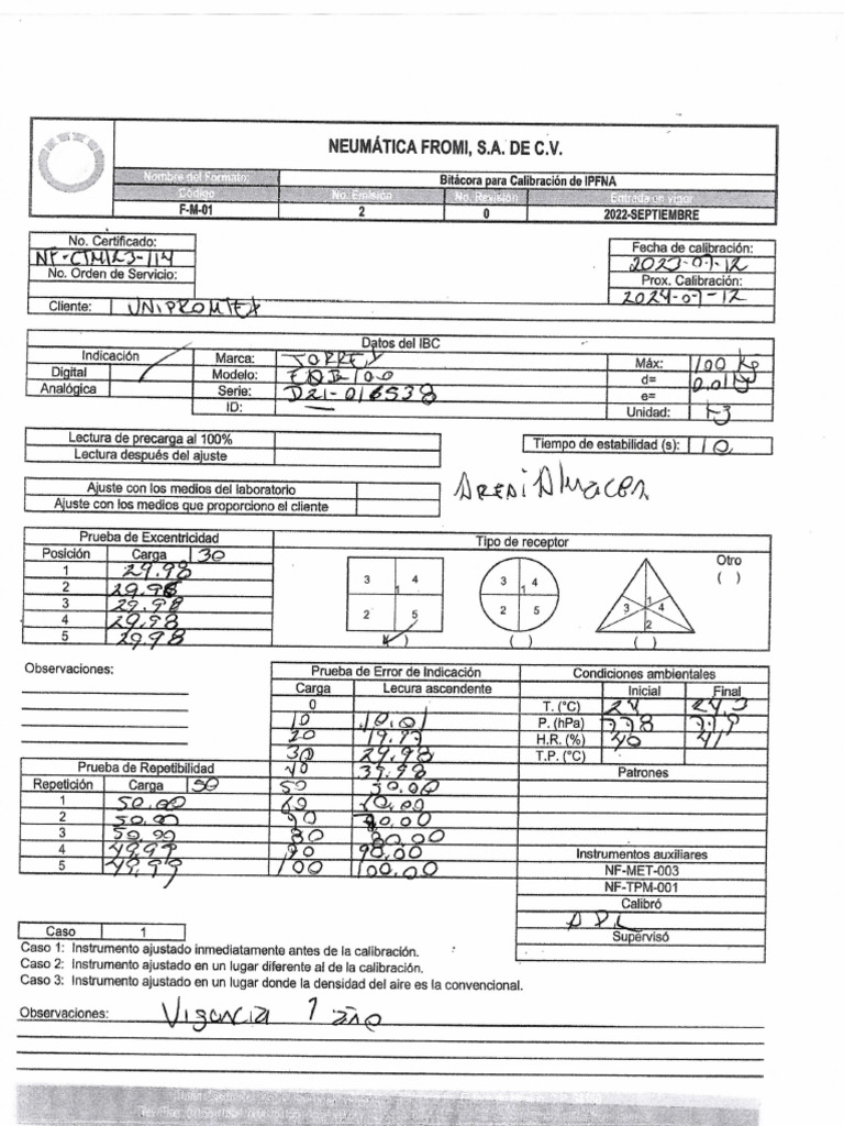 Registro de calibracion b 01 pdf