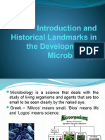 1.1 Introduction and Historical Landmarks in The Development of MicrobiologyPowerpoint Presentation