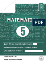 Cuadernillo de Matemátiac - 5to Año B - 2023
