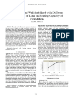 Effect of Sand Wall Stabilized With Different Percentages of Lime On Bearing Capacity of Foundation