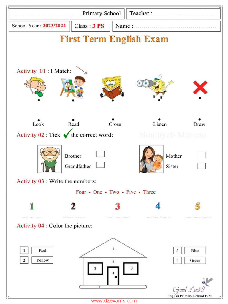 Dzexams 3ap Anglais 172445 | PDF