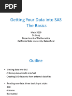 2 - Getting Your Data Into SAS The Basics