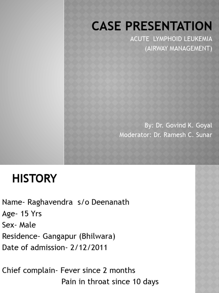 Airway Management in Acute Lymphoid Leukemia | PDF | White Blood Cell ...