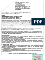 Trabalho de Ciências: Pesquisa: Hábitos Alimentares