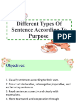 Types of Sentence According To Purpose