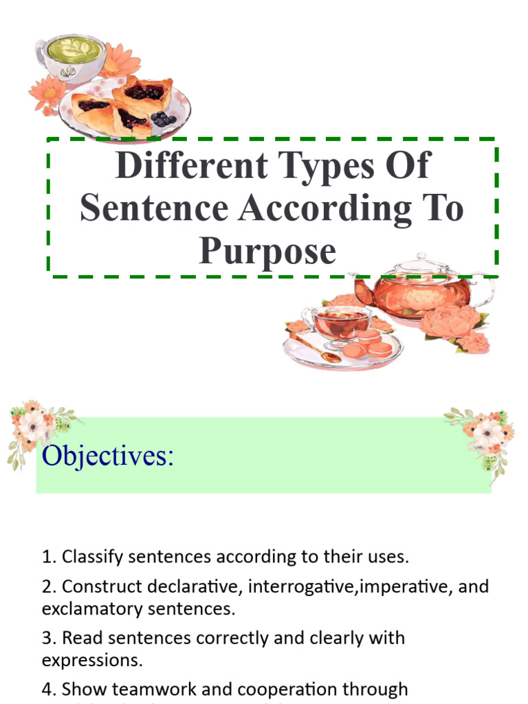 Types of Sentence According To Purpose PDF