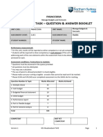 Fnsacc503a - Budgeting - Assessment 2 - Question and Answer Booklet