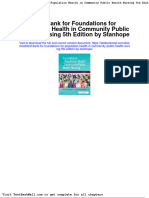Test Bank For Foundations For Population Health in Community Public Health Nursing 5th Edition by Stanhope