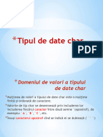 Tipul de Date Char