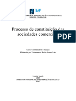 Trabalho de Direito Comercial - Processo de Constituição Das Sociedades Comerciais