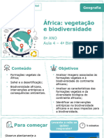 Biodiversidade e Vegetação Da Africa