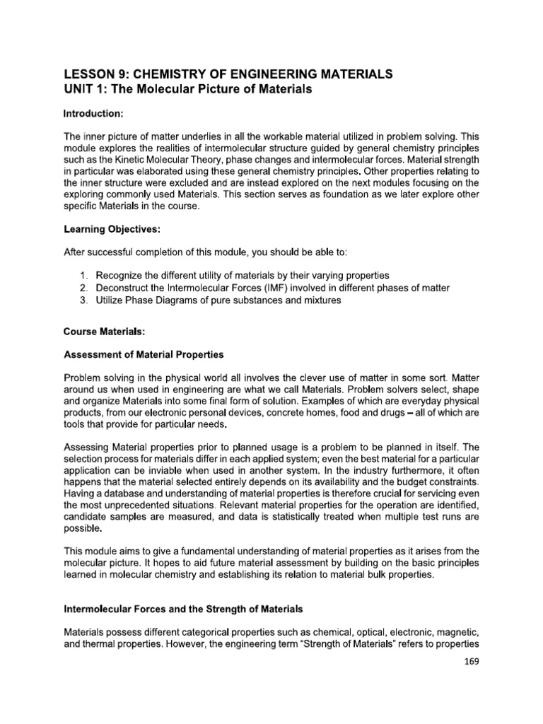 Chemistry of Engineering Materials | PDF