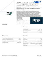 SKF 15677Radial shaft seal with metal case and SKF Wave lip, for oil or grease specification