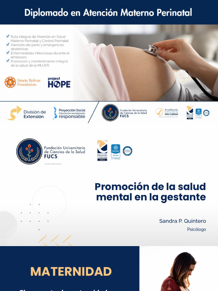 Promoción de La Salud Mental en La Gestante | PDF | Adolescencia | Ansiedad