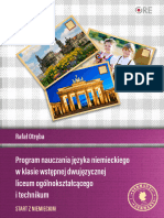 Program Nauczania Jezyka Niemieckiego W Klasie Wstepnej Dwujezycznej Liceum Ogolnoksztalcacego I Technikum. Start Z Niemieckim