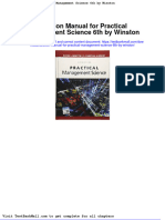 Solution Manual For Practical Management Science 6th by Winston