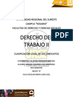 CLASIFICACION LEGAL DE LOS SINDICATOS - Manuel Eduardo Luis Hernández
