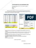 Informe Del Balance de Las Olimpiadas 2023