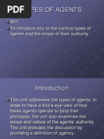 Types of Agents