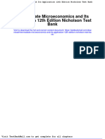 Intermediate Microeconomics and Its Application 12th Edition Nicholson Test Bank