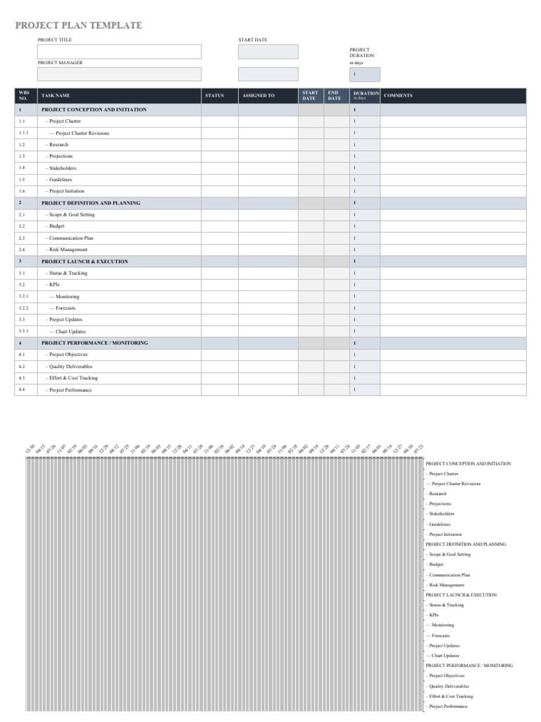 IC Project Plan Template 8538 V1 | PDF | Business