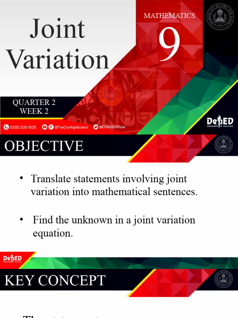 Understanding Joint and Combined Variation | PDF | Area | Variable ...