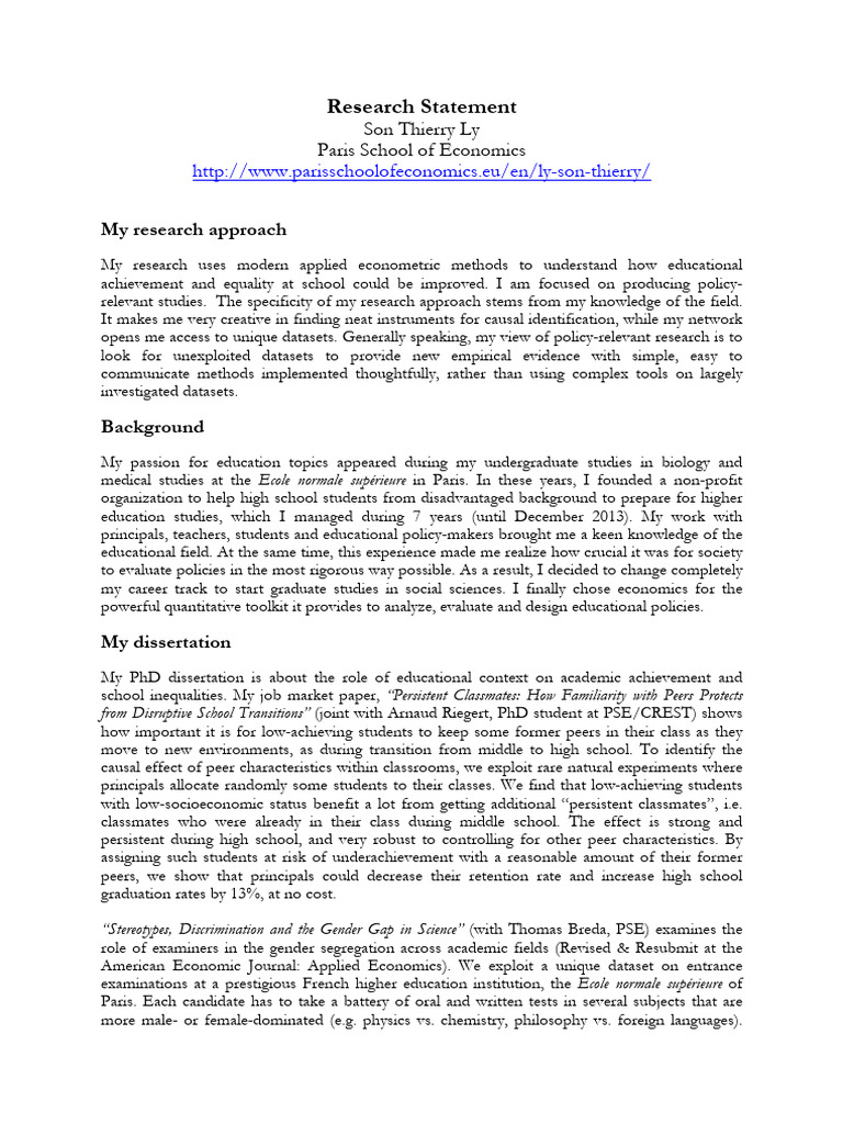 Research statement pdf gender gender studies