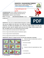 Avaliação de Geografia4 Bimestre 2023