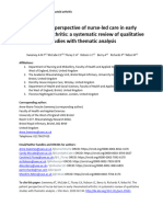 The Patient Perspective of Nurse-Led Care in Early Rheumatoid Arthritis: A Systematic Review of Qualitative Studies With Thematic Analysis