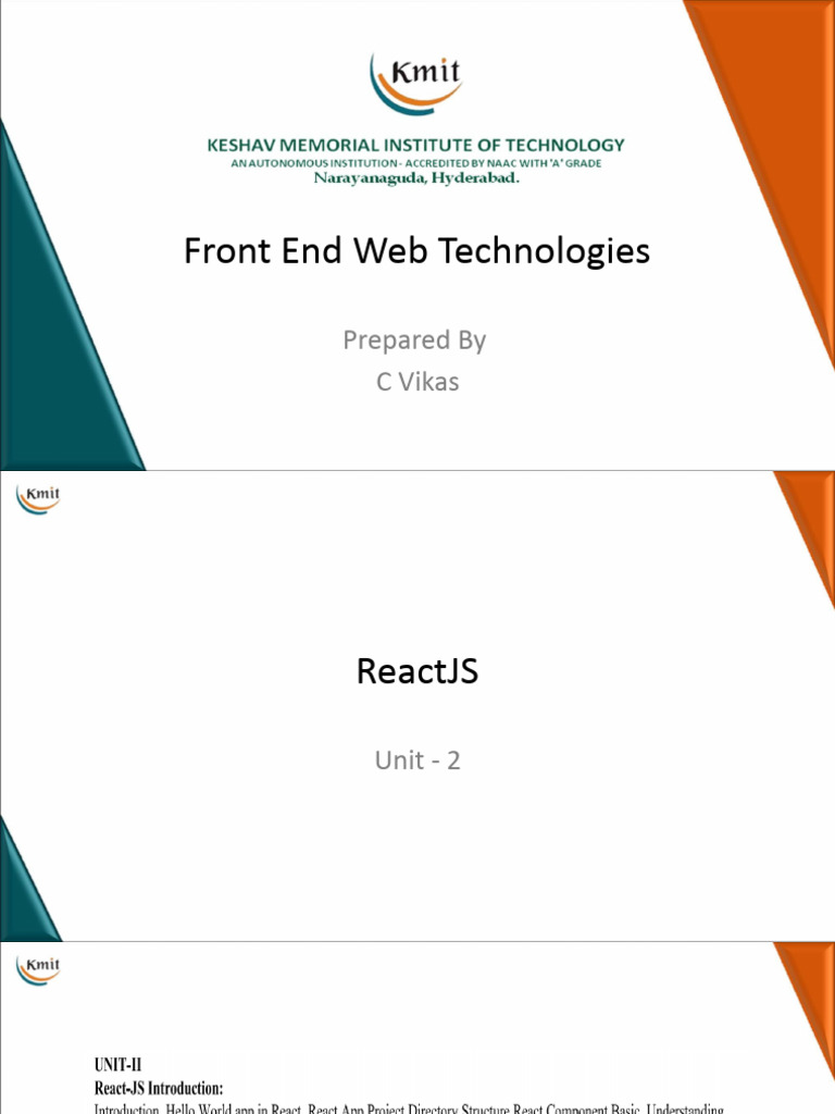 ReactJS for Web Development Students | PDF | Document Object Model ...